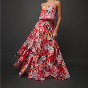 Cara cara Lizzie split back top Japanese red